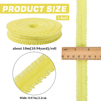 Polyester Ruffled Elastic Cord EW-WH0015-02E-1