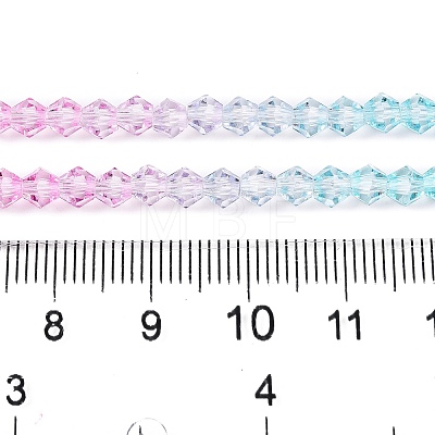 Gradient Color Baking Paint Glass Bead Strands LS-DGLA-A039-T4mm-A05-1