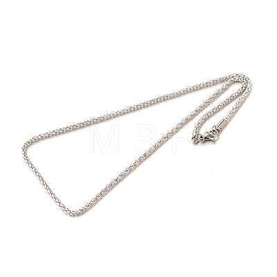 304 Stainless Steel Popcorn Chain Necklaces NJEW-J032-22P-1