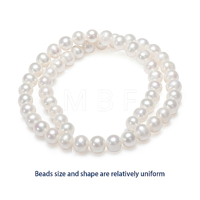 Natural Cultured Freshwater Pearl Beads Strands PEAR-E002-25-01-1