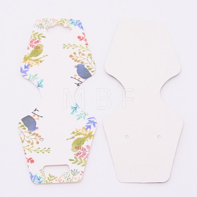 White Cardboard Necklace Display Cards DIY-WH0209-24-1