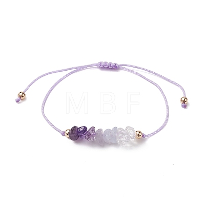 Gemstone Braided Bead Bracelet Sets BJEW-JB11013-1