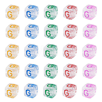 50Pcs Acrylic European Beads MACR-TADJ0001-13G-1