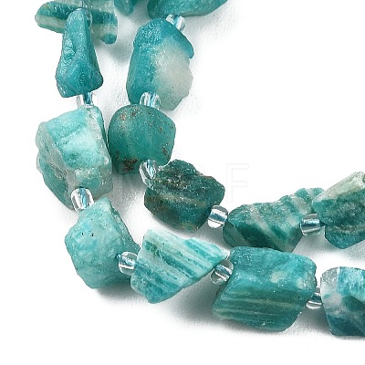 Raw Rough Natural Amazonite Beads Strands G-D101-A07-1