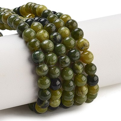 Natural Canada Jade Beads Strands G-NH0029-02B-1