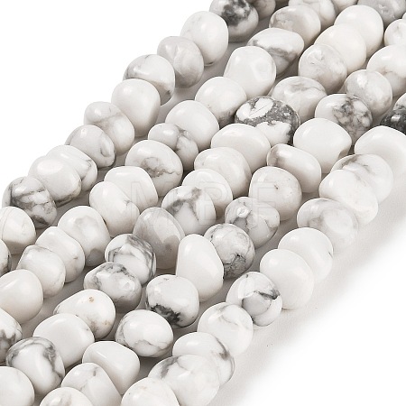 Natural Howlite Beads Strands G-G053-C09-01-1