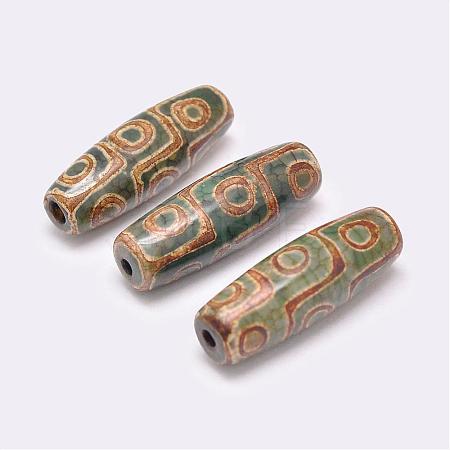 Tibetan Style 9-Eye dZi Beads  TDZI-G009-F04-1