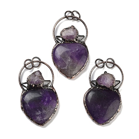 Natural Amethyst& Amethyst Big Pendants G-A221-04D-1