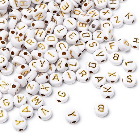 Plating Acrylic Beads PACR-YW0001-08G-1