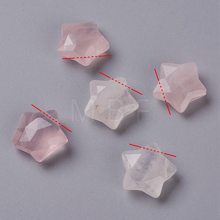 Natural Rose Quartz Charms X-G-H241-04J-1
