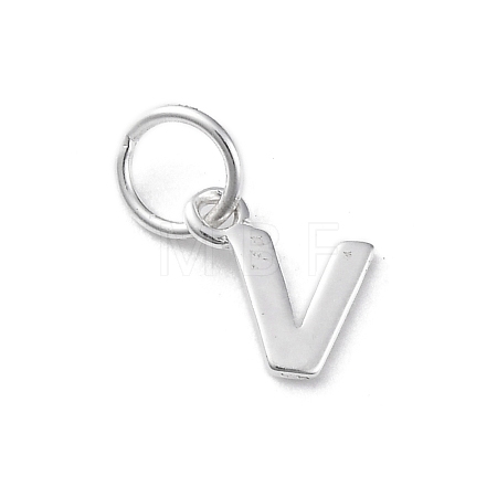 925 Sterling Silver Letter Charms STER-C012-01S-V-1