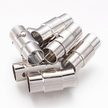 Brass Locking Tube Magnetic Clasps MC076-1