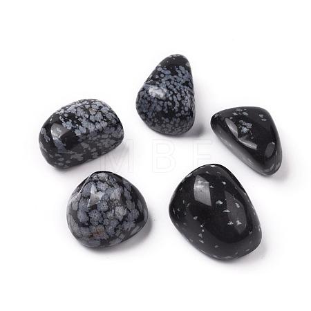 5Pcs Natural Snowflake Obsidian Beads G-FS0002-02-1