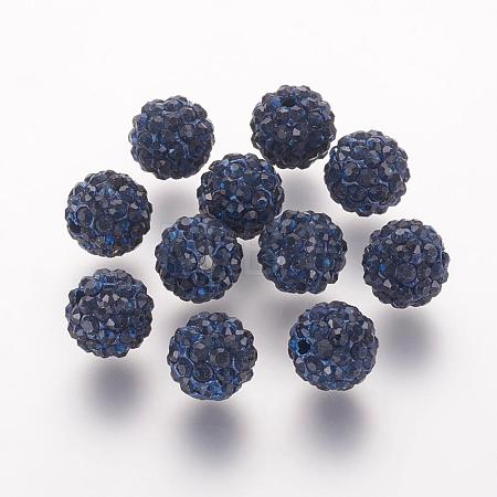 Polymer Clay Rhinestone Beads RB-K050-8mm-C15-1