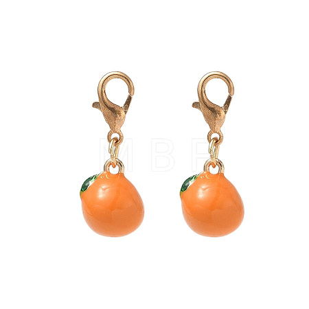 Brass Enamel Pendant Decorations HJEW-YW00573-10-1