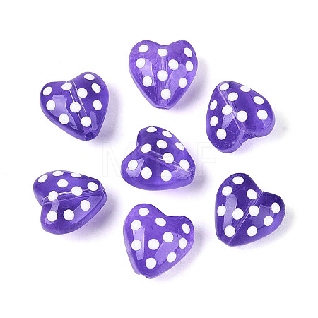Transparent Glass Enamel Beads Strands GLAA-N061-10B-1