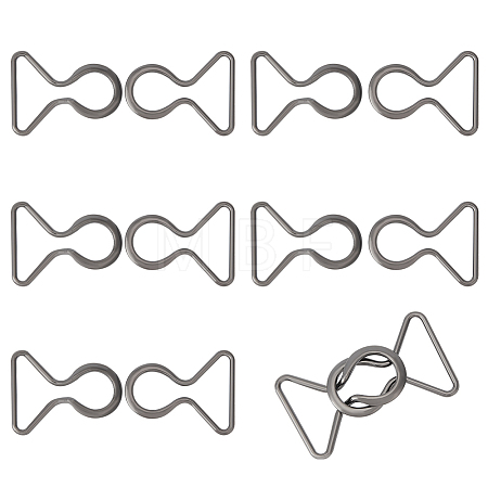 6 Pairs Zinc Alloy Clasps FIND-BC0004-66B-1