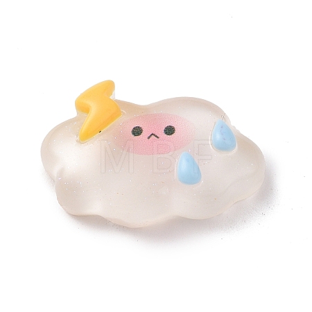Translucent Cloud Resin Cabochons RESI-K019-03D-1