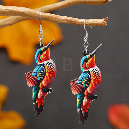 Colorful Acrylic Dangle Earrings HJ6740-5-1