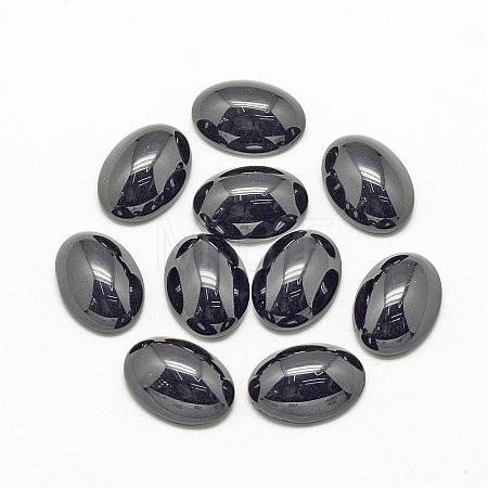 Natural Black Stone Cabochons G-R415-18x25-46-1