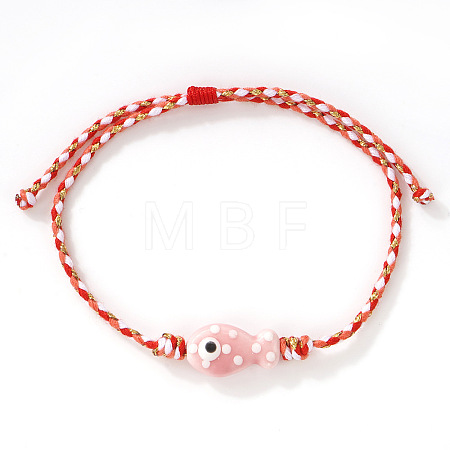 Handmade Porcelain Fish Charm Adjustabale Bracelets XD8221-6-1