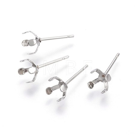 Tarnish Resistant 304 Stainless Steel Stud Earring Findings STAS-L219-03B-P-1