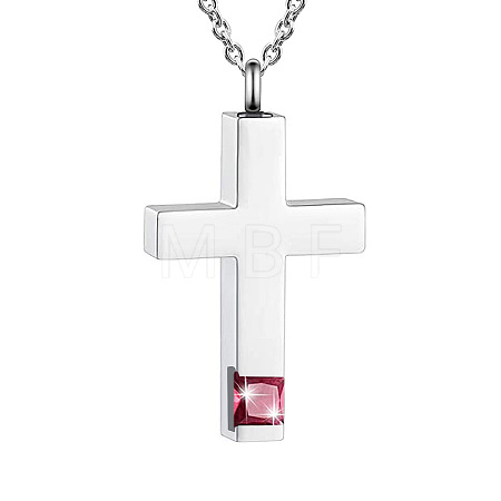 Cross Urn Ashes Pendant Necklace PW-WGBB57D-07-1