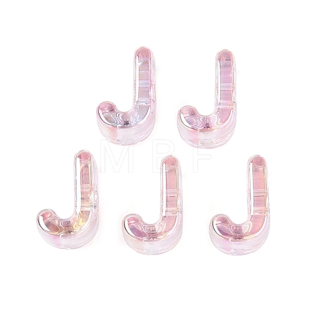 UV Plating Transparent Acrylic European Beads OACR-M027-02J-01-1