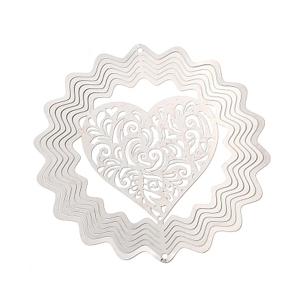 201 Stainless Steel 3D Rotating Hanging Wind Spinner STAS-C166-01G-P-1