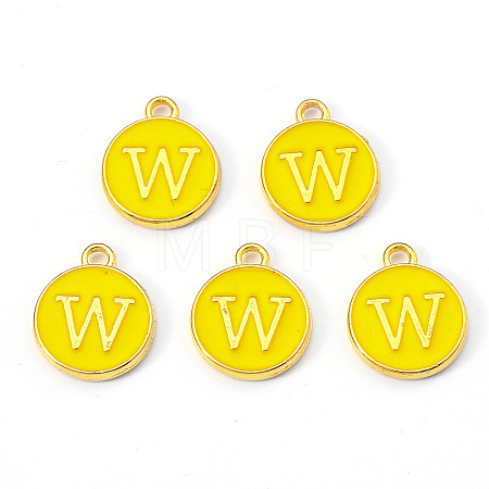 Golden Plated Alloy Enamel Charms LS-X-ENAM-S118-09W-1