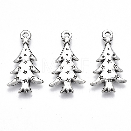 Tibetan Style Alloy Pendants TIBE-N010-30AS-RS-1