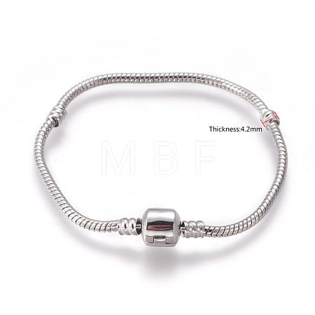 Brass European Style Bracelets Making PPJ004Y-1