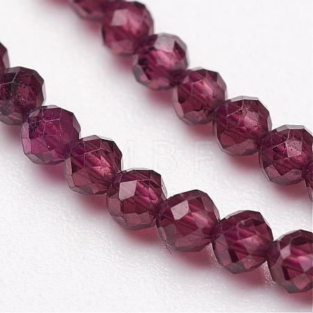 Natural Garnet Bead Strands G-P213-37-2mm-1