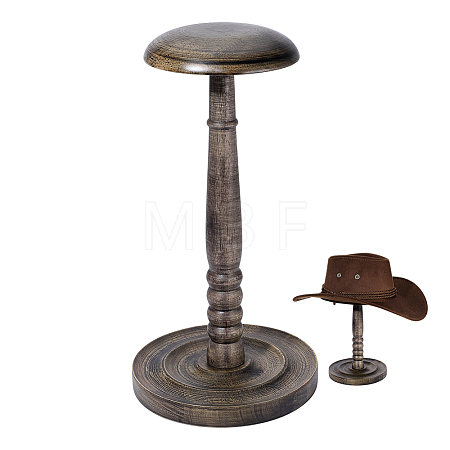 Wood Dome Shaped Stem Hat Rack AJEW-WH0609-778A-1