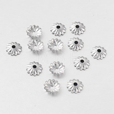 Tarnish Resistant Multi-Petal 316 Surgical Stainless Steel Flower Bead Caps LS-X-STAS-M257-05-1