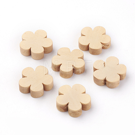 Unfinished Maple Wood Beads WOOD-S037-070-1