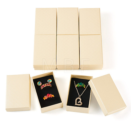 Rectangle Cardboard Paper Jewelry Box CON-TAC0015-01B-1