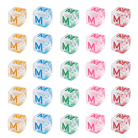 50Pcs Acrylic European Beads MACR-TADJ0001-13M-1