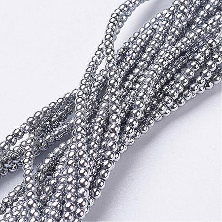 Non-Magnetic Hematite Beads Strands X-G-G094-2mm-1