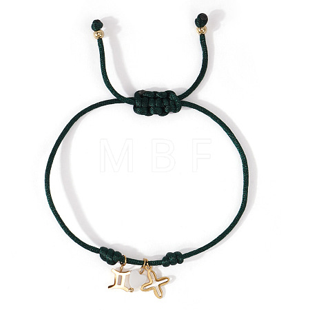 304 Stainless Steel & Brass & Natural Shell Charm Bracelets HP8667-11-1