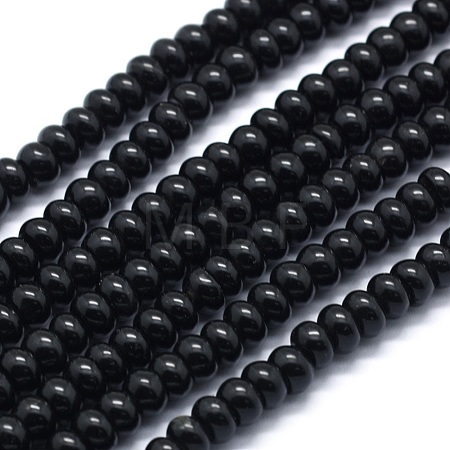 Synthetic Black Stone Beads Strands G-E507-24A-1
