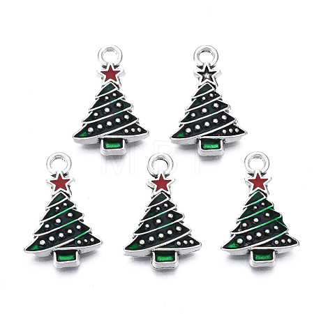 Christmas Alloy Enamel Pendants X-ENAM-N054-84-1