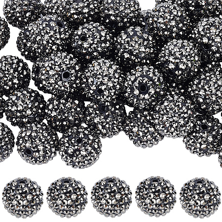 50Pcs Resin Rhinestone Beads RESI-PA0001-45A-1