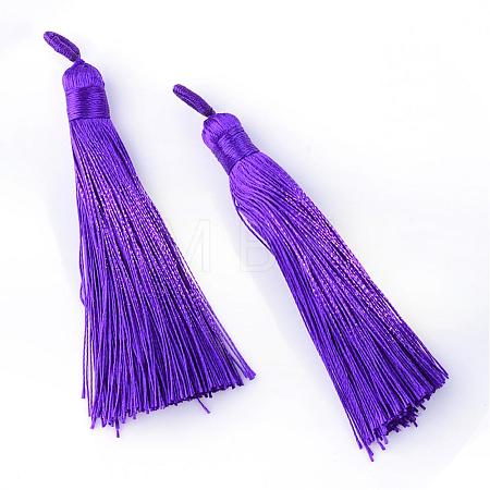 Polyester Tassel Big Pendants Decoration AJEW-S059-03-1
