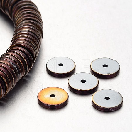 Electroplate Non-magnetic Synthetic Hematite Beads Strands G-F300-17A-04-1