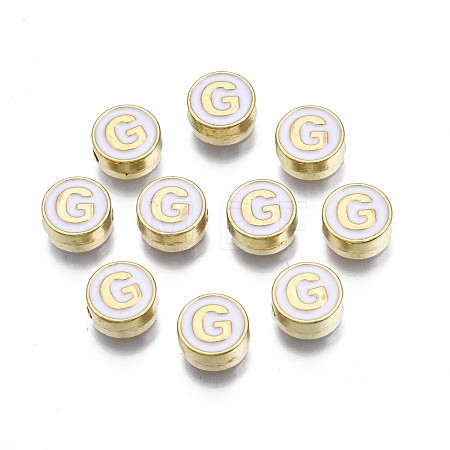 Alloy Enamel Beads ENAM-N052-006-01G-RS-1