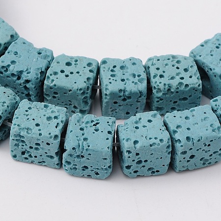 Synthetic Lava Rock Bead Strands G-N0104-8mm-14-1