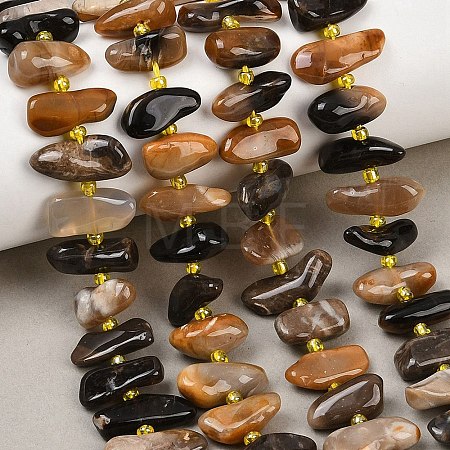 Natural Grey Opal Beads Strands G-K393-B07-1
