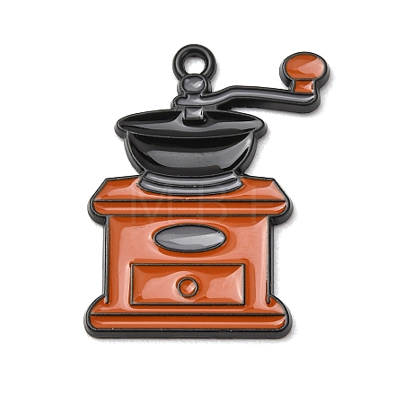 Coffee Alloy Enamel Pendants ENAM-I089-01B-08-1