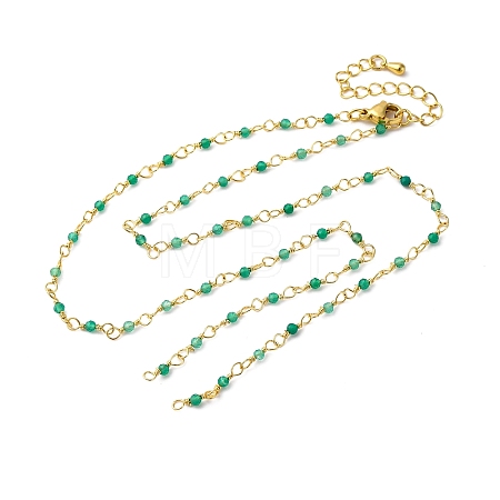 Brass Chain Necklace Making KK-K337-13G-07-1